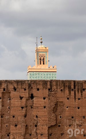 Mezquita Koutoubia desde el Palacio Badi
