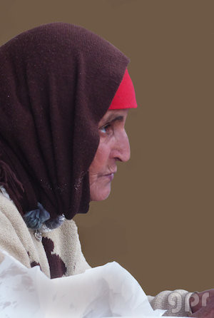 Anciana en el zoco de Ouarzazate